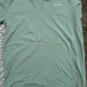 Victoria Secret Green V-Neck Shirt